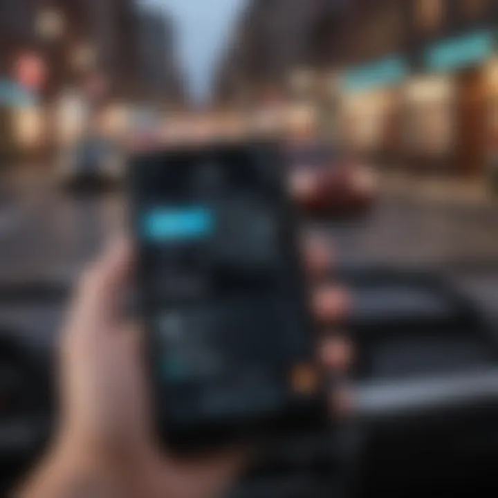 A smartphone displaying a rideshare app interface