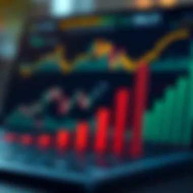 Graphs and charts indicating investment growth over time