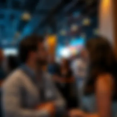 Networking Event in Real Estate Industry A professional networking event showcasing industry relevance