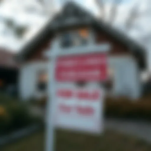 A foreclosed property with a 'For Sale' sign