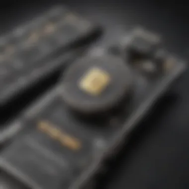 Close-up of a hardware wallet displaying its security interface