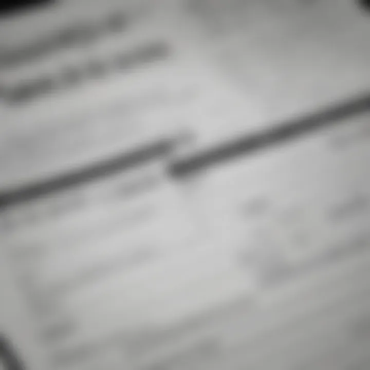 A close-up of a loan application form filled out