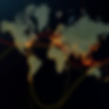 Global Trade Routes of Natural Gas Map illustrating global natural gas trade routes