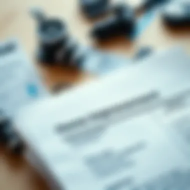 Close-up of financial documents related to home improvement