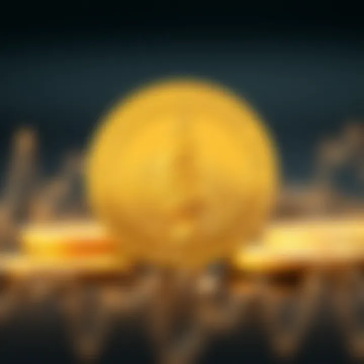 An elegant gold coin showcasing its luster and details