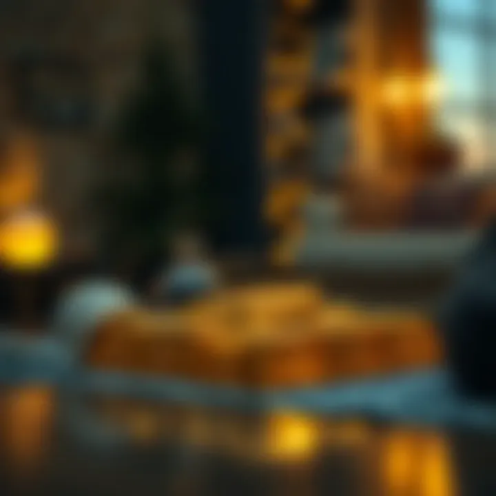 A serene retirement setting with gold bars symbolizing stability