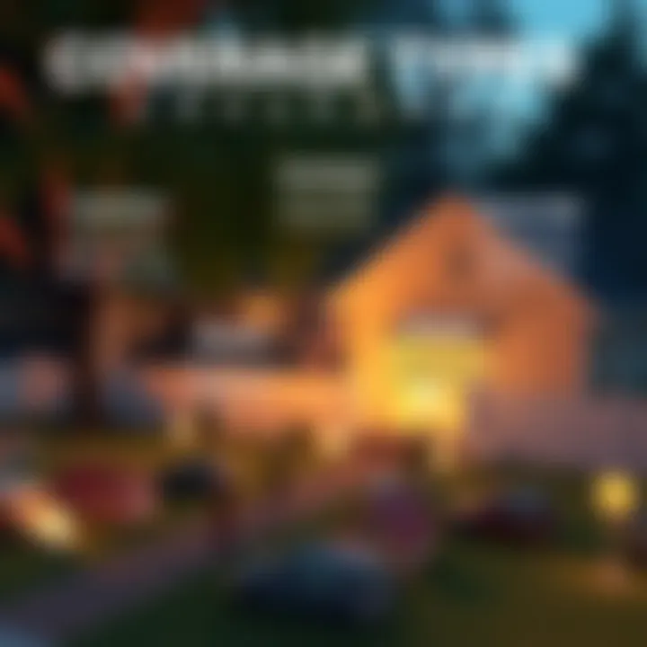 Visual representation of various coverage types in hazard insurance