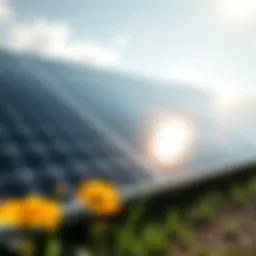 Solar panels harnessing sunlight