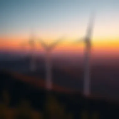 Wind Energy Generation Wind turbines generating clean energy