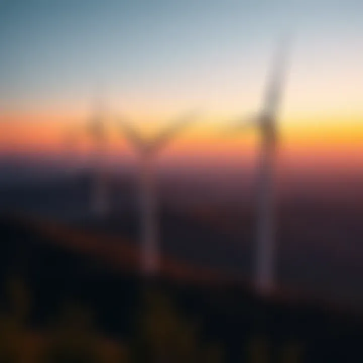 Wind Energy Generation Wind turbines generating clean energy