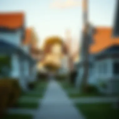 A calm neighborhood showcasing potential rental properties