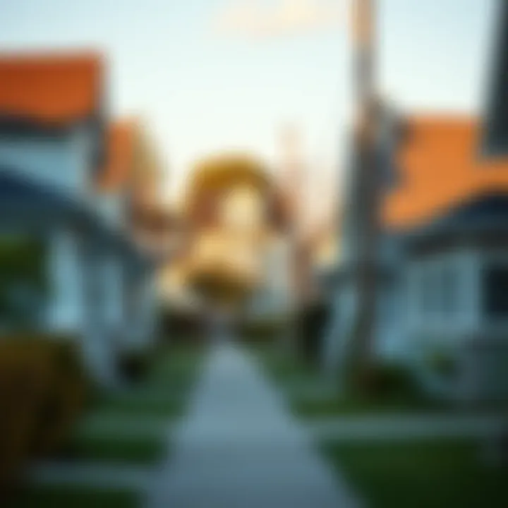 A calm neighborhood showcasing potential rental properties