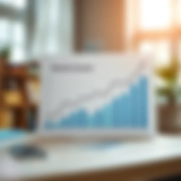 A financial chart illustrating rental income growth over time