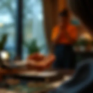 Jewelry Appraisal Experience A serene setting showcasing a jewelry piece being handed over for appraisal