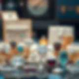 Elegantly displayed jewelry pieces representing various styles and materials