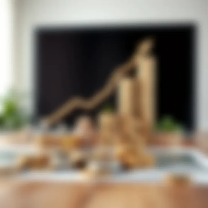 Conceptual representation of financial growth through investments