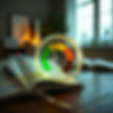 Visual representation of credit score evaluation