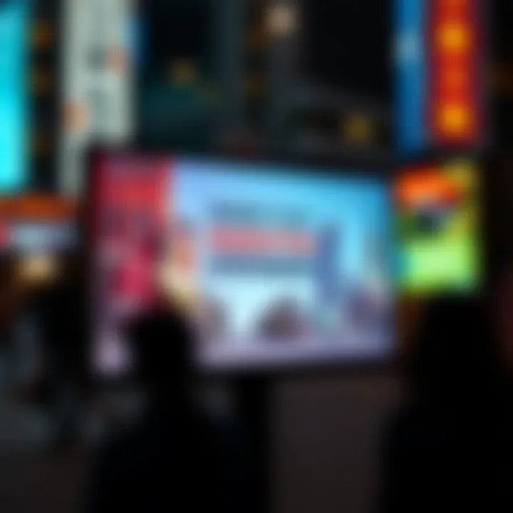 A vibrant marketing campaign displayed on a digital screen.