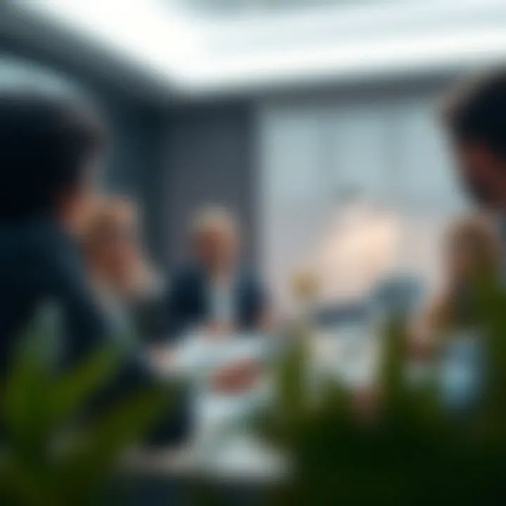 A strategic planning session with professionals discussing options