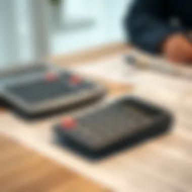 A calculator and financial documents on a table