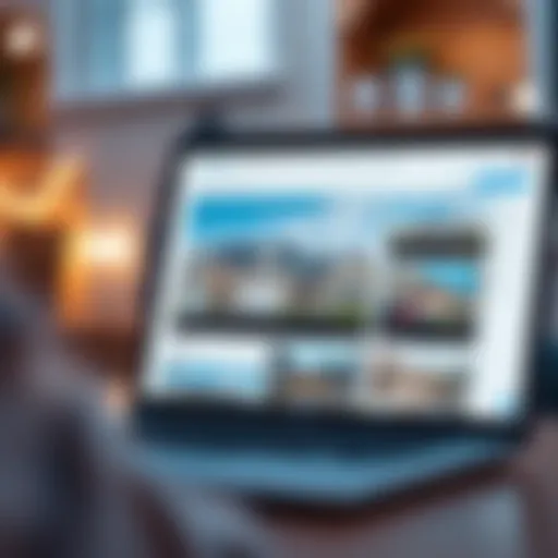 A modern interface of a popular real estate website showcasing listings.