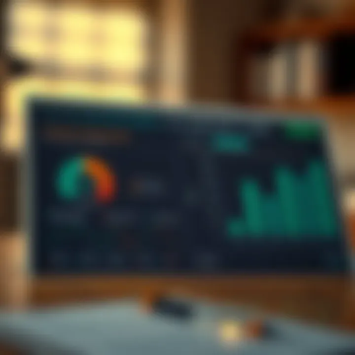 Graphs depicting credit scores and financial health metrics