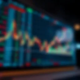 Visual representation of stock market trends