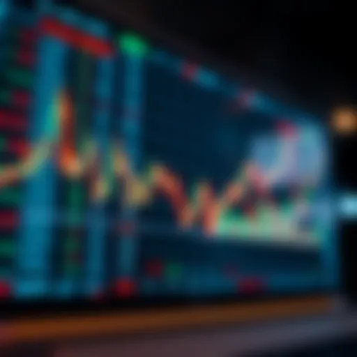 Visual representation of stock market trends