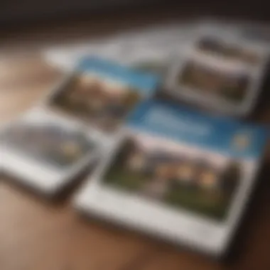 A close-up of government program brochures for housing