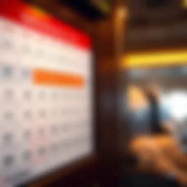 A calendar displaying optimal booking times highlighted for first class travel.