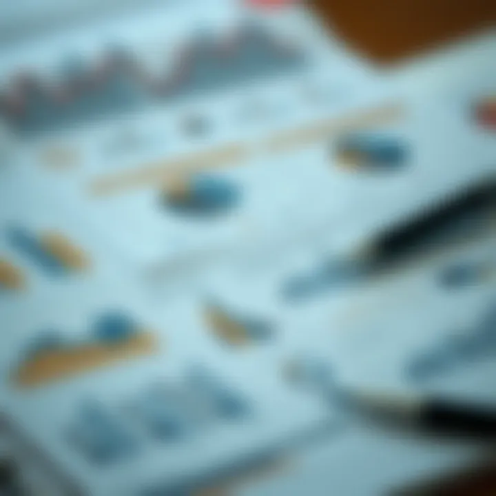 An intricate financial report showcasing graphs and data analysis