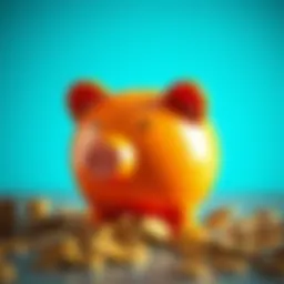 Colorful piggy bank representing children's savings