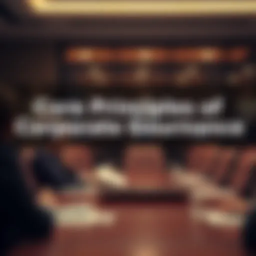 Visual representation of corporate governance principles