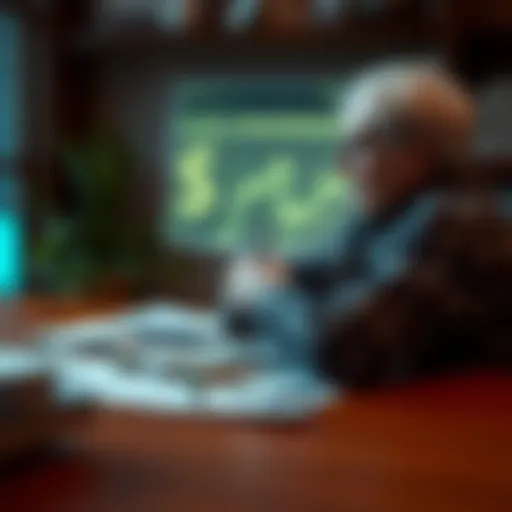 Visual representation of deferred annuities concept