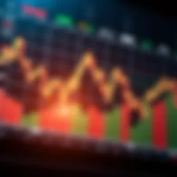 A visual representation of stock market trends and fluctuations