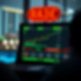 A digital screen showcasing a fake investing game interface