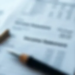 Detailed breakdown of an income statement