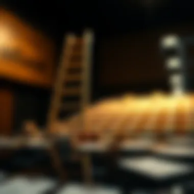 Conceptual illustration of ladder options in finance