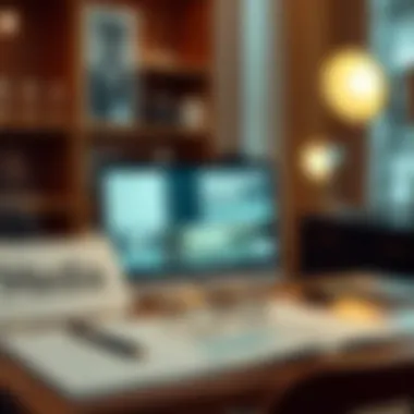 Visual representation of a media kit layout