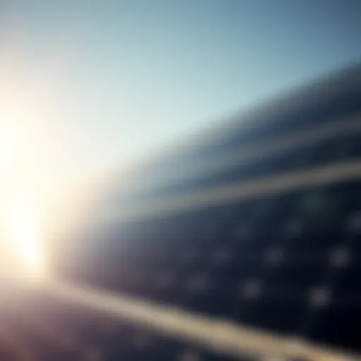 Solar panels reflecting sunlight