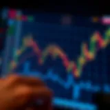 A graphical representation of stock market trends