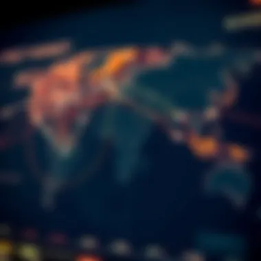 Map showing the global trade network and its influence on free markets