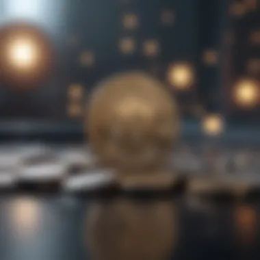 The Future of Digital Currencies Representation of digital currencies in a futuristic setting