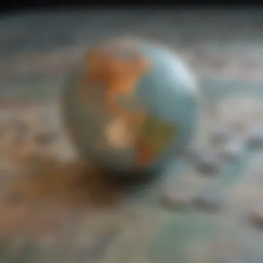 Global Currency Overview A global map depicting various currencies and their symbols
